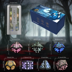 Flashing LED Dice Rechargeable DND Dice Set Shake to Glowing DND Dice for Dungeons and Dragons Role Playing Dice Tabletop Games
